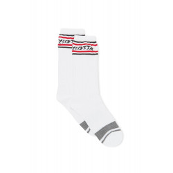 Striped cotton socks with logo