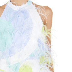 MINI DRESS WITH FEATHERS