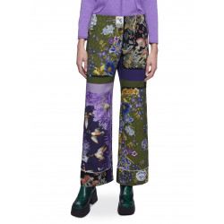 PRINTED CADY TROUSERS