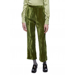 SCRUNCHED VELVET TROUSERS