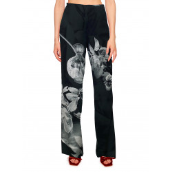 TROUSERS WITH VASES AND FLOWERS PRINT