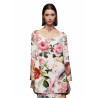 PRINTED MINI DRESS WITH BOW
